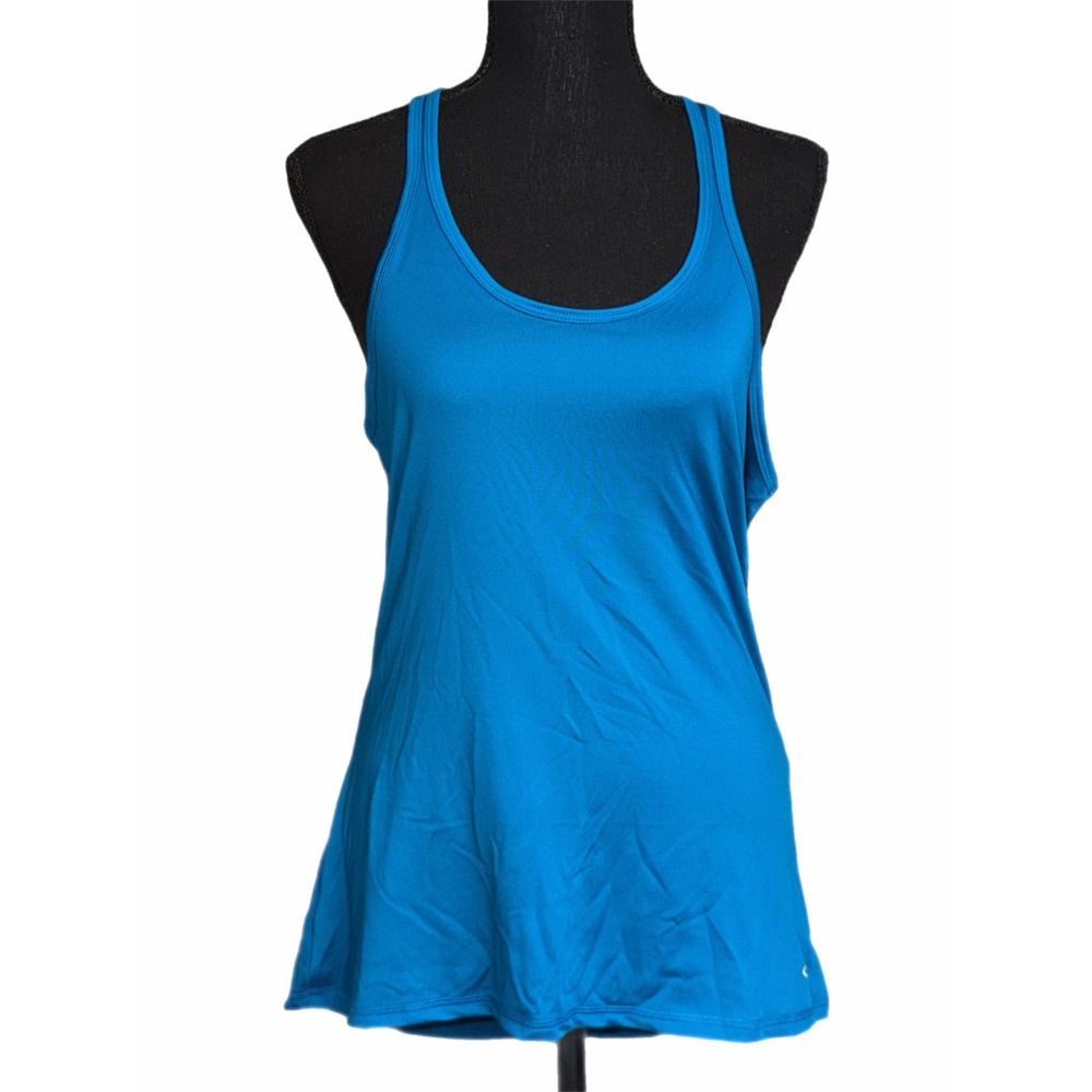 Champion Duo Dry Plus Racerback Tank Top Blue Teal Small NWT